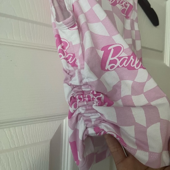 Old Navy Kids Pink Checkered Barbie Tank Top - Picture 4 of 5